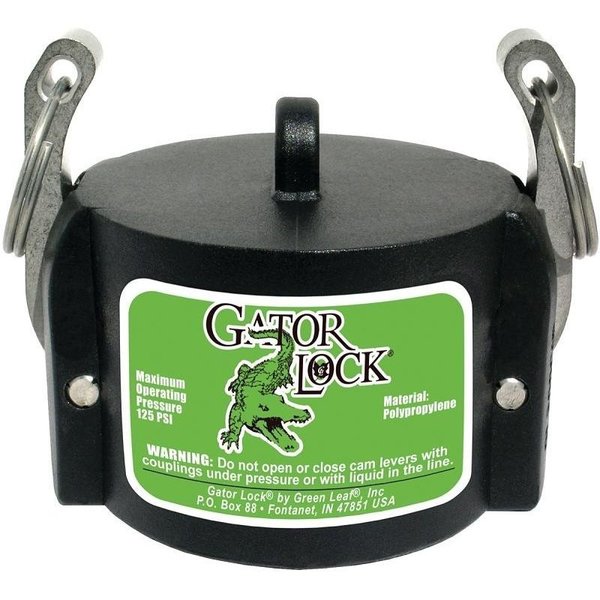 Green Leaf GLP150CAPNL Cam Lock Cap, 112 in, Male, 125 psi Pressure Class, Polypropylene 150CAP